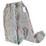 Hippie Rose  Gray Jogger Pants Pink Velvet Trim Juniors New Photo 1