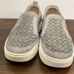 Vionic  Kimmie Perf Slip On Supportive Sneaker Round To Suede Leather Gray 7M Photo 2