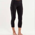 Lululemon Hold Me Close Embossed Floral Crop Leggings Photo 1