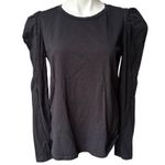 Generation Love  Jamie Ruffled Puff Long Sleeve Top in Black, Sz L Photo 2