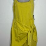 EXPRESS Yellow tie wrap skirt scoop neck Dress Yellow low back NWT Size small Photo 0