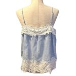 BLANK NYC Blank‎ NYC Perfect Strangers Lace Trim Linen Tank NWT Size Large Photo 5