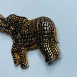 Elephant Jewelry Pin Brooch Textured Multiple Pattern Gold Silver Color Metal Photo 8