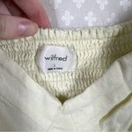 Wilfred Butter Yellow Novella Smocked Puff Short Sleeve Top Size L Photo 2