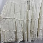 Arula Top Women A (1X) Plus Size Cream Tie Bust Ruffle Tired Peasant Prairie Photo 5