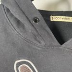 Vintage Lucky Charm Bunny Hoodie Black Varsity Patch‎ Graphic S Y2K Style Gray Photo 3