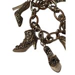 Pewter Charm Shoe Boot Bracelet 6 Charms Photo 4