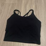 Athletic Black Strappy Crop Top Photo 0