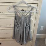 Loft NWT  black/white striped strappy back tank top Sz M Photo 1