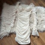 Oh Polly  True For You Ruched Bodycon Mini Dress In White Photo 7