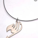 Silver Tone & Black Fairy Tail Necklace Photo 0