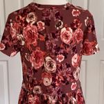 Agnes & Dora  Top Mauve Floral Peplum Relaxed Ruffle Short Sleeve Shirt Small NEW Photo 5