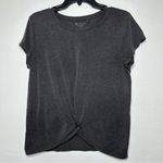 Athleta   Essence Twist Tee Top Size M Heather Gray Short Sleeve 
Sleeves Size M Photo 1