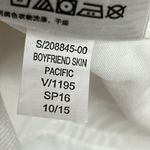 Old Navy  boyfriend skinny distressed patch knees white jeans, size 0 Photo 8