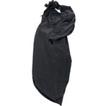 Arias Dress Womens 6 Black Crepe Asymmetrical Drapey Halter Midi Formal Cocktail Photo 3