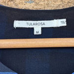 Tularosa Jenny Blue And Black Buffalo/gingham Plaid Wrap Mini Dress medium Photo 6