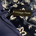 NWT! Vintage Rose “Say Yes” Martini Blouse 18” P2P Blue Photo 6