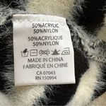 Peck & Peck Sweater Black Ivory Zebra Print V-Neck Oversized Soft Fuzzy Large Photo 10