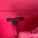 PaperMoon size small pink multi tone flawed Fuchsia Pullover 1/4 button Photo 2