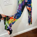 Natori Womens Jumpsuit 2 Tropical Wide Leg Halter Tie Backless Bright Vacation Photo 5