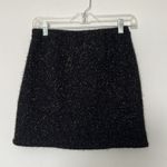 VERO MODA  Caimie Sparkle Fuzzy Knit Mini Skirt Black Size Small Holiday Photo 4