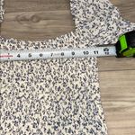 Reformation Pinto Long Sleeve Blouse, white/blue floral print Photo 6