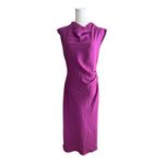 ZARA  ZW‎ Collection Fuchsia Midi Dress with Belt – Size M Photo 6