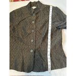 Coldwater Creek ‎ Textured Brown Blazer Jacket Women's S Mock Neck Button Front Photo 6
