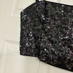 PINK - Victoria's Secret Pink‎ Victoria’s Secret Black Sequin Crop Tank Top Size Medium Photo 3