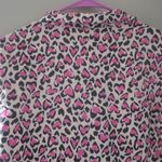 Victoria's Secret  all over hearts pj pajamas top in pink, beige and black size small. Photo 6