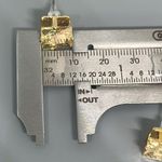 Swavorski Swarovski Crystal Square Stud Light-Topaz Earrings Photo 3