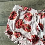 PINK - Victoria's Secret  Pink and Red Pajama Shorts with Ruffled Hem Photo 2