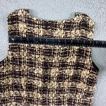 Talbots  Petites Pure Silk Plaid Sheath Dress Women 10 Brown Beige Sleeveless Photo 5