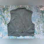 Vintage NOS Pasta International green cotton zip vest, size large Photo 6