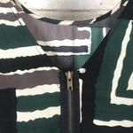 Retro Dress MidMod Vibes Abstract Cocktail Back Zip Geometric Earth Tones Size S Green Photo 4