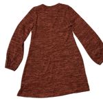 Altar'd State Balloon Sleeve A-Line Sweater Dress Heathered Oranges Medium Photo 3