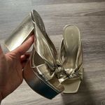 Open Edit  Kaia Knot Gold Platform Sandal 7.5 Women’s Metallic Chunky Heel Photo 0