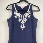 Lilly Pulitzer  Navy Blue Cheryln Soft Shift Mini Dress Womens M Preppy Classic Photo 1