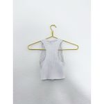Kith  White Ribbed V Neck Tank Top Size XS Cropped Logo Classic Minimalist Chic Photo 8