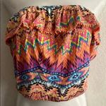 Arizona Jeans 🆕NWOT Arizona Ruffle Tube Top Multi-Print Colorful XXL🆕 Photo 0