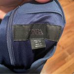 ZARA  Halter Mini Dress Navy Womens Size Large Sleeveless High Neck Photo 4