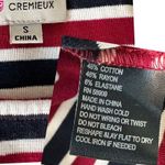 Daniel Cremieux Women's | Cremieux | Red Striped Crew Neck Fitted Casual Top - S Photo 4