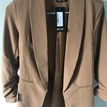 Nasty Gal Ruche Hour Blazer (Tan) Photo 0