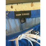 Women's Two Piece Pajama Set PJs Room Service blue Zebras size Large Photo 6