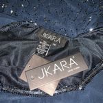 Kara J  Embellished Capelet Beaded Asymmetric Dress Photo 3