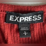 EXPRESS | Women’s Ladies Rust Red Orange Long Sleeve Shirt with Zipper | Small Photo 2