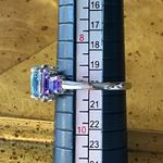 Teal Color Changing Fluorite African Amethyst Art Deco Ring Size 9 Purple Photo 8