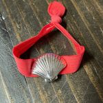 Boutique Silver Tone Beach Scallop Shell Hair Tie Bracelet Nautical Style Photo 0