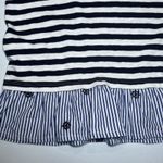Talbots  Nautical Striped Ruffle Hem Flounce T-shirt Size 2X Cotton 3/4 Sleeve Photo 3
