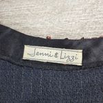 Jenni & Lizzi Sequin Jacket Bronze Metallic Open Front Hand Sewn Theatre Holiday Brown Size M Photo 6